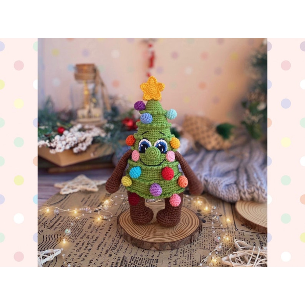 Crochet Pattern Doll Funny Christmas Tree Amigurumi Pattern Christmas Tree TUTORIAL Doll Christmas Tree In English In 6