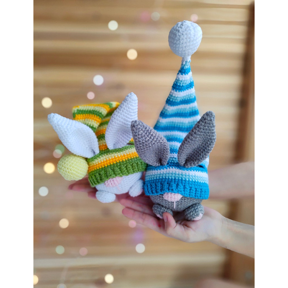 Easter Bunny And Egg Crochet Patterns Crochet Gnome Amigurumi PDF Pattern Crochet Easter Gnomes Patterns Crochet East 2