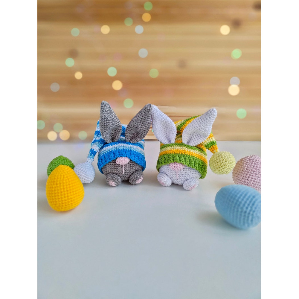 Easter Bunny And Egg Crochet Patterns Crochet Gnome Amigurumi PDF Pattern Crochet Easter Gnomes Patterns Crochet East 3