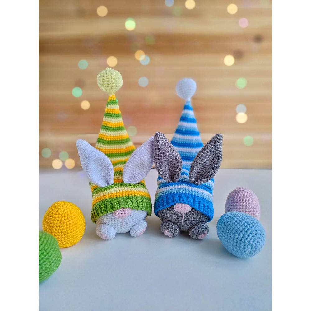 Easter Bunny And Egg Crochet Patterns Crochet Gnome Amigurumi PDF Pattern Crochet Easter Gnomes Patterns Crochet East 4