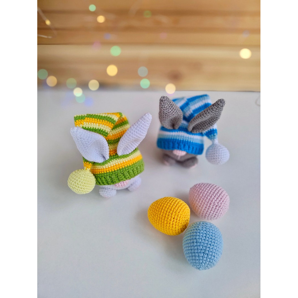 Easter Bunny And Egg Crochet Patterns Crochet Gnome Amigurumi PDF Pattern Crochet Easter Gnomes Patterns Crochet East 5