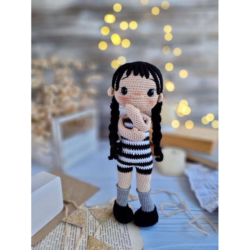 Crochet Pattern For Wednesday The Doll Amigurumi English PDF File 3