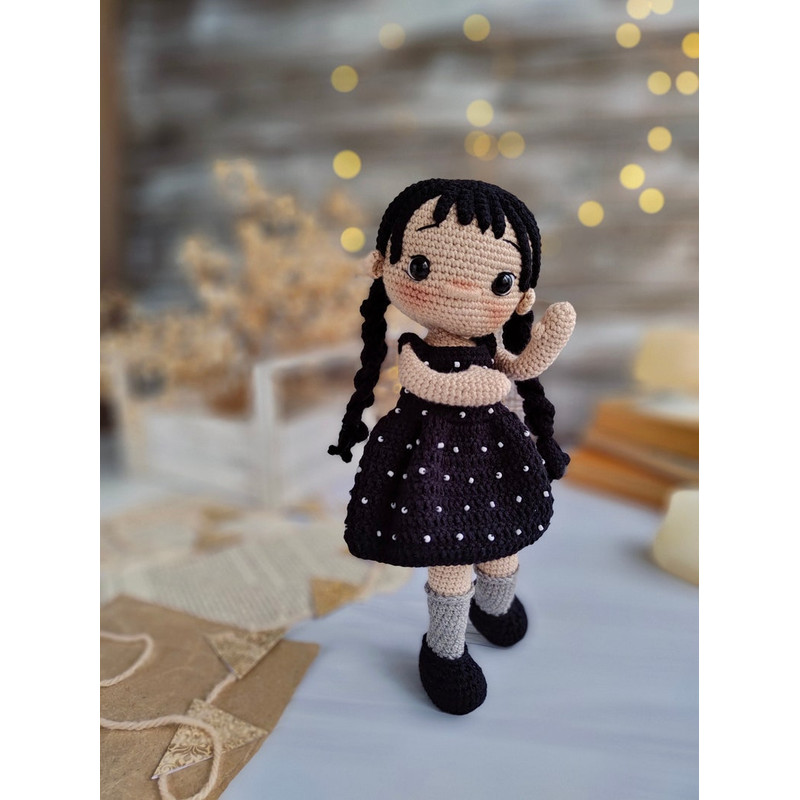 Crochet Pattern For Wednesday The Doll Amigurumi English PDF File 4