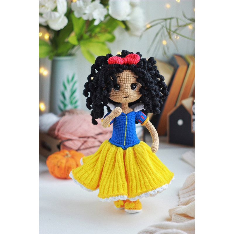 Princess Snow Amigurumi Doll Crochet Pattern PDF English Spain Amigurumi Handmade 3