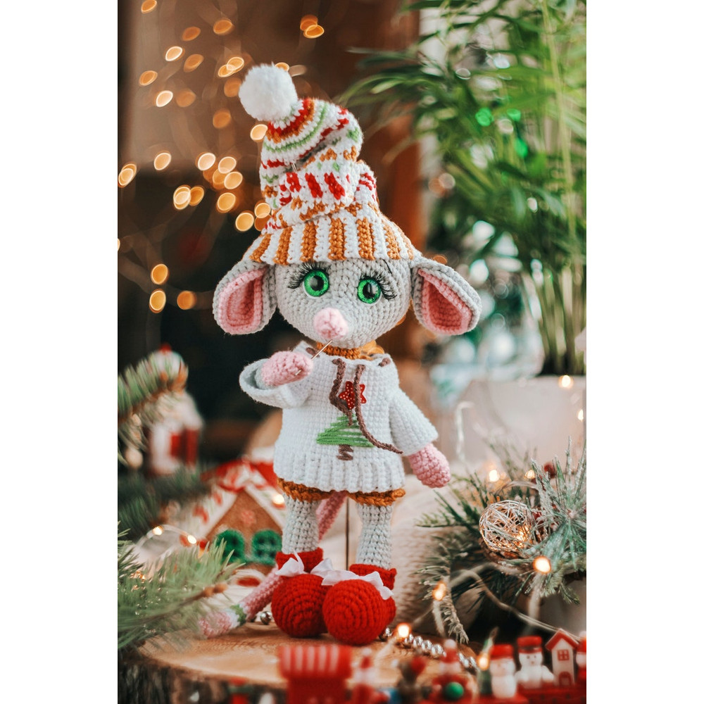 MOUSE Crochet Pattern 2 In 1 Christmas PDF Animals English Amigurumi Toy Handmade 7