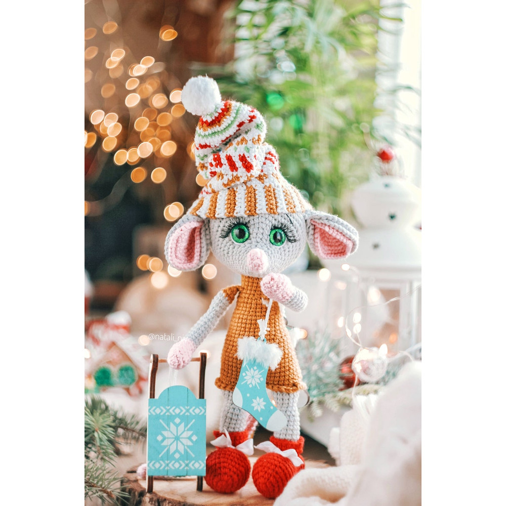 MOUSE Crochet Pattern 2 In 1 Christmas PDF Animals English Amigurumi Toy Handmade 9