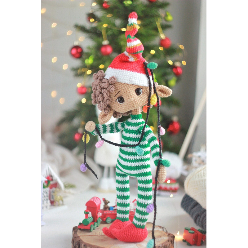 Little Santas Helper Crochet Toy Cute Christmas Elf PDF ENGLISH Pattern Elf Crochet Pattern Animals Amigurumi 1