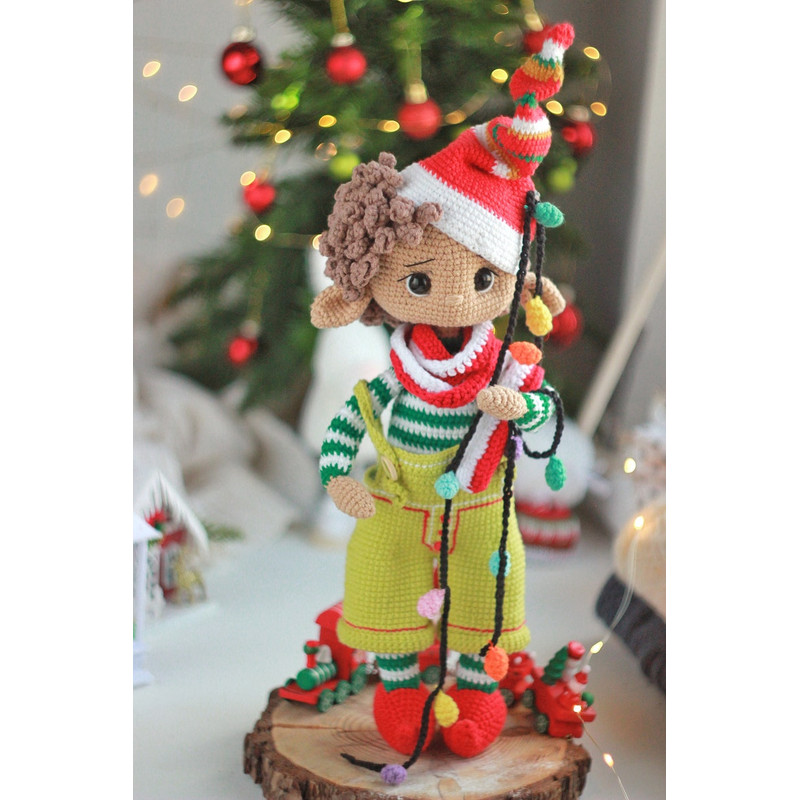 Little Santas Helper Crochet Toy Cute Christmas Elf PDF ENGLISH Pattern Elf Crochet Pattern Animals Amigurumi 0