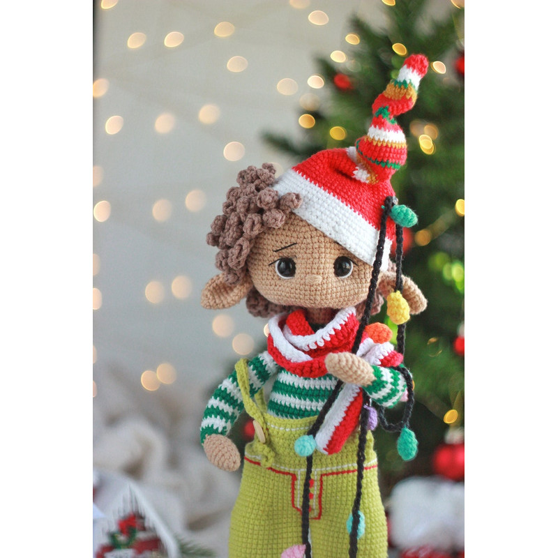 Little Santas Helper Crochet Toy Cute Christmas Elf PDF ENGLISH Pattern Elf Crochet Pattern Animals Amigurumi 2