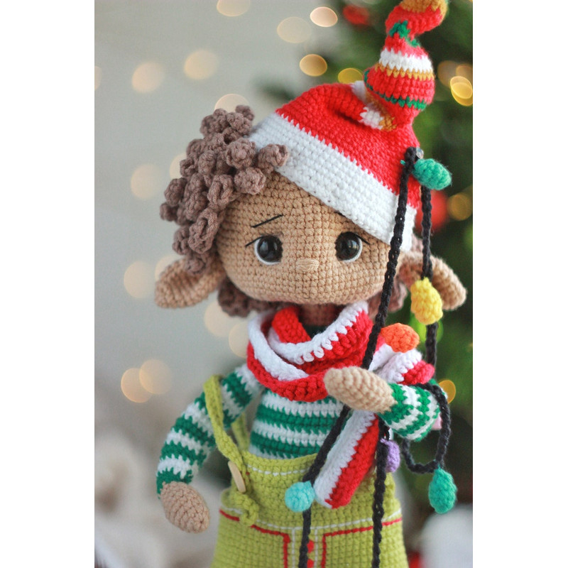 Little Santas Helper Crochet Toy Cute Christmas Elf PDF ENGLISH Pattern Elf Crochet Pattern Animals Amigurumi 3
