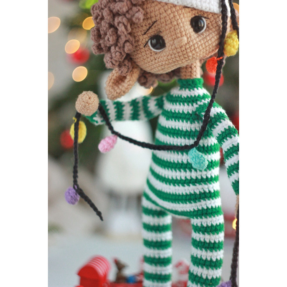 Little Santas Helper Crochet Toy Cute Christmas Elf PDF ENGLISH Pattern Elf Crochet Pattern Animals Amigurumi 5