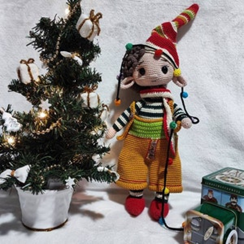 Little Santas Helper Crochet Toy Cute Christmas Elf PDF ENGLISH Pattern Elf Crochet Pattern Animals Amigurumi 6