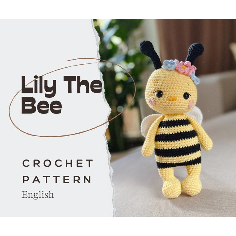 PATTERN Bee  Crochet Bee Pattern  Amigurumi Bee Pattern  Crocheted Baby Bee Pattern  PDF Crochet Pattern 0