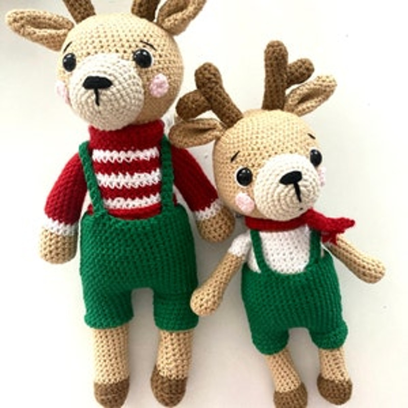Crochet Pattern Doll Christmas Reindeer Amigurumi Pattern Christmas Reindeer TUTORIAL Doll Christmas Reindeer 6