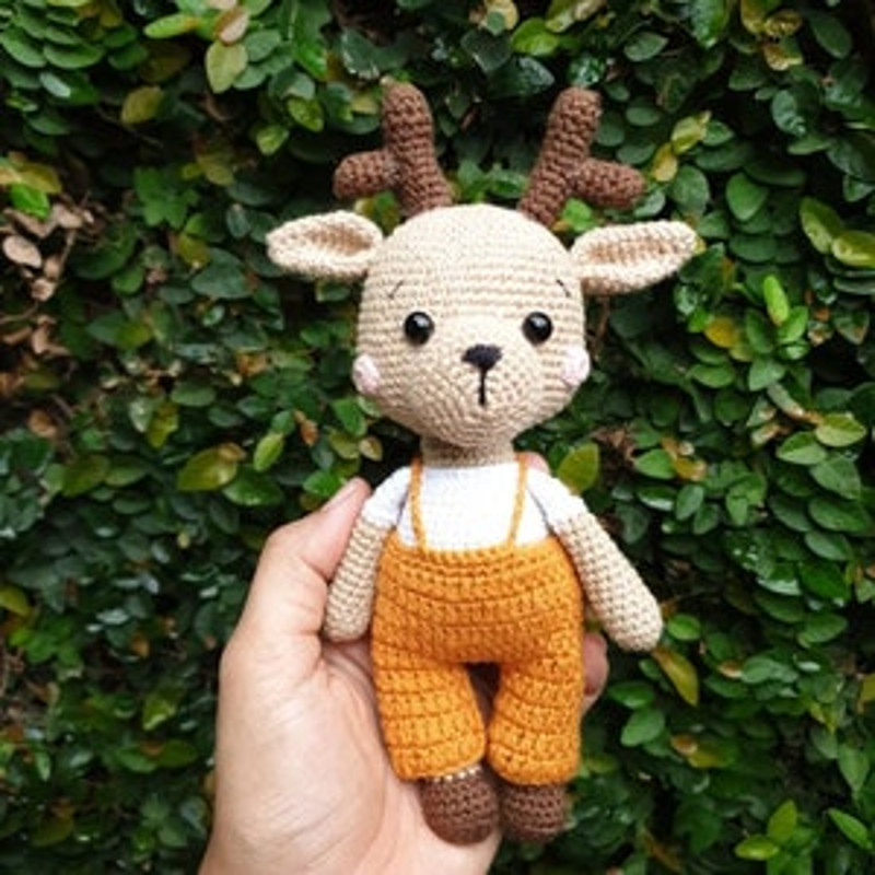 Crochet Pattern Doll Christmas Reindeer Amigurumi Pattern Christmas Reindeer TUTORIAL Doll Christmas Reindeer 7