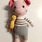 PATTERN INSTRUCTIONS Pig Piggy Pillow Pattern Cute Pig Plushie Pattern Crochet Piggy Pattern 7