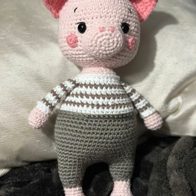 PATTERN INSTRUCTIONS Pig Piggy Pillow Pattern Cute Pig Plushie Pattern Crochet Piggy Pattern 14