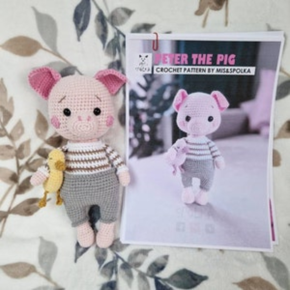 PATTERN INSTRUCTIONS Pig Piggy Pillow Pattern Cute Pig Plushie Pattern Crochet Piggy Pattern 4