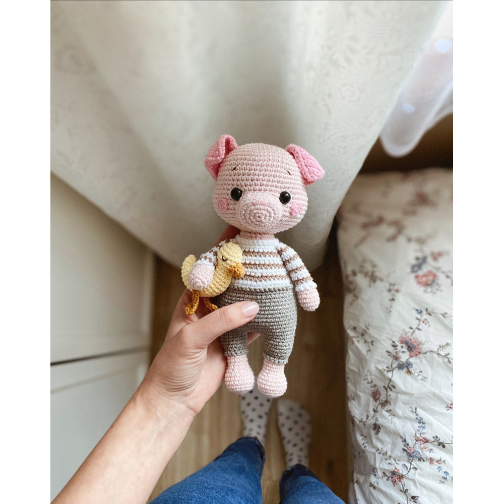 PATTERN INSTRUCTIONS Pig Piggy Pillow Pattern Cute Pig Plushie Pattern Crochet Piggy Pattern 2