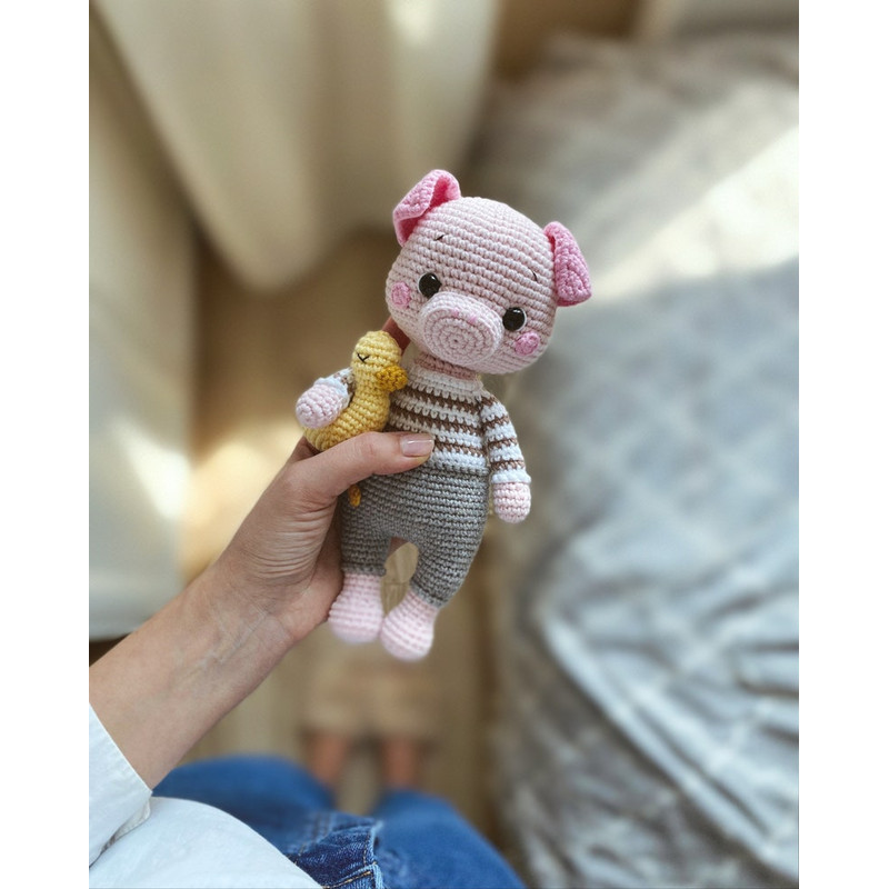 PATTERN INSTRUCTIONS Pig Piggy Pillow Pattern Cute Pig Plushie Pattern Crochet Piggy Pattern 18