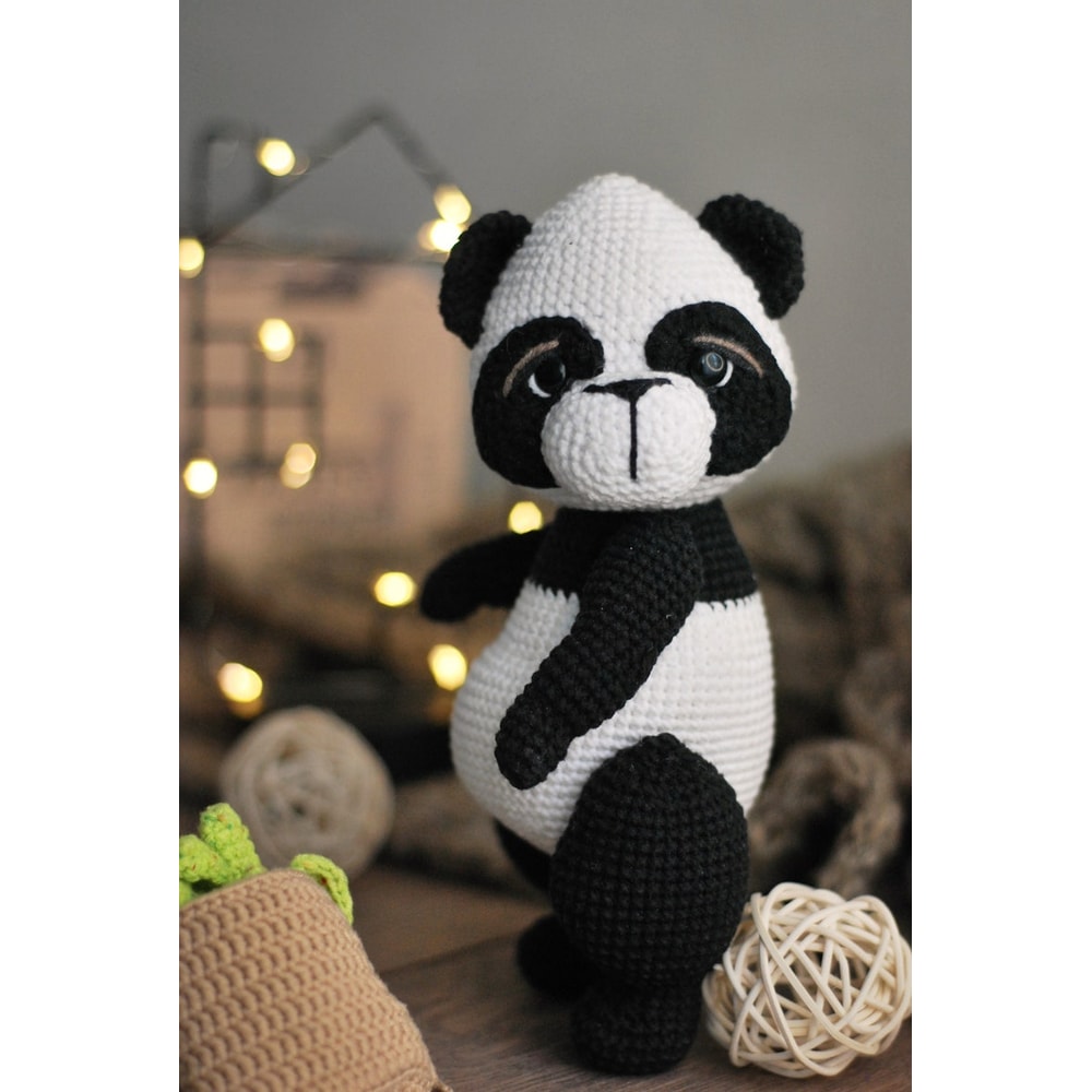 Crochet Bear Panda Pattern PDF In Eng Amigurumi Bear Panda Panda With Bamboo Crochet Animals Pattern DIY Crochet Toy 1