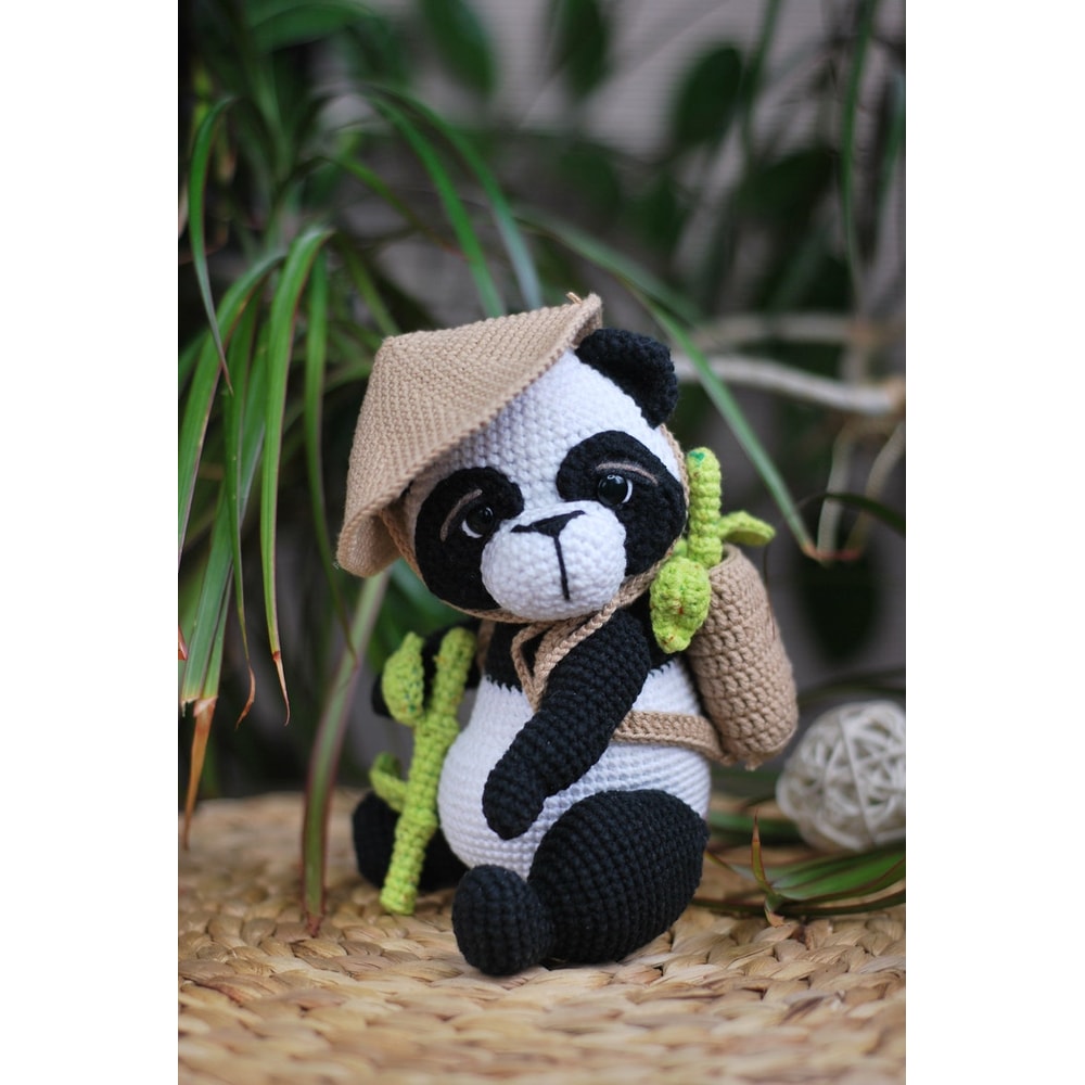 Crochet Bear Panda Pattern PDF In Eng Amigurumi Bear Panda Panda With Bamboo Crochet Animals Pattern DIY Crochet Toy 4