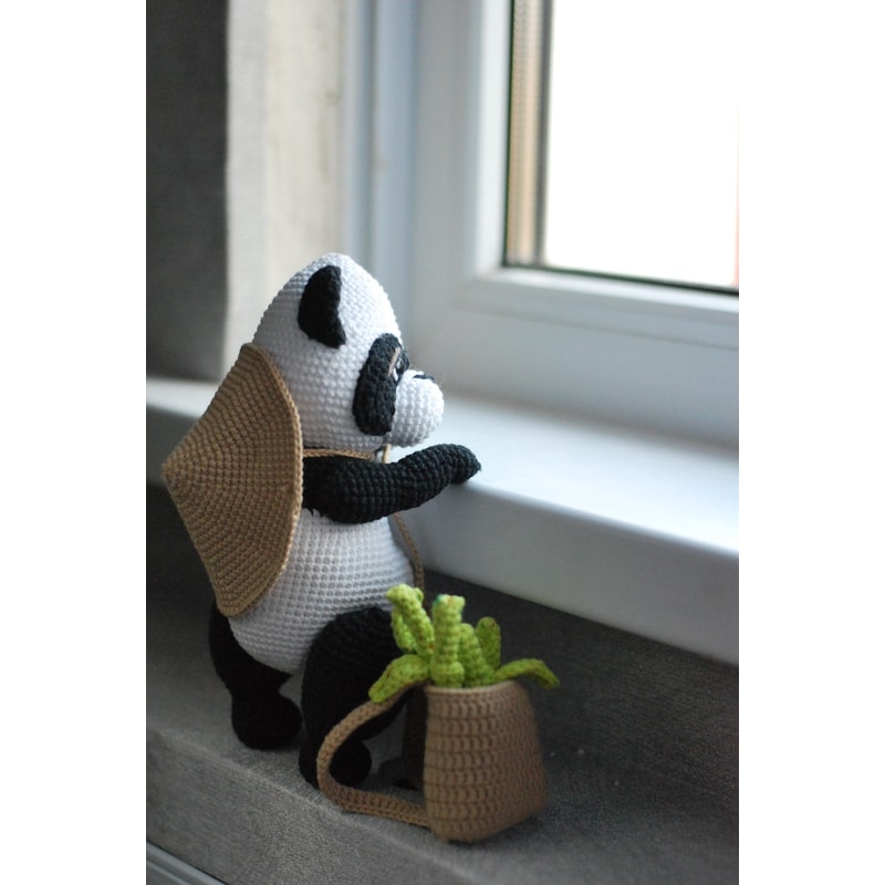 Crochet Bear Panda Pattern PDF In Eng Amigurumi Bear Panda Panda With Bamboo Crochet Animals Pattern DIY Crochet Toy 6