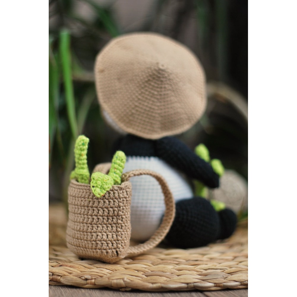 Crochet Bear Panda Pattern PDF In Eng Amigurumi Bear Panda Panda With Bamboo Crochet Animals Pattern DIY Crochet Toy 8
