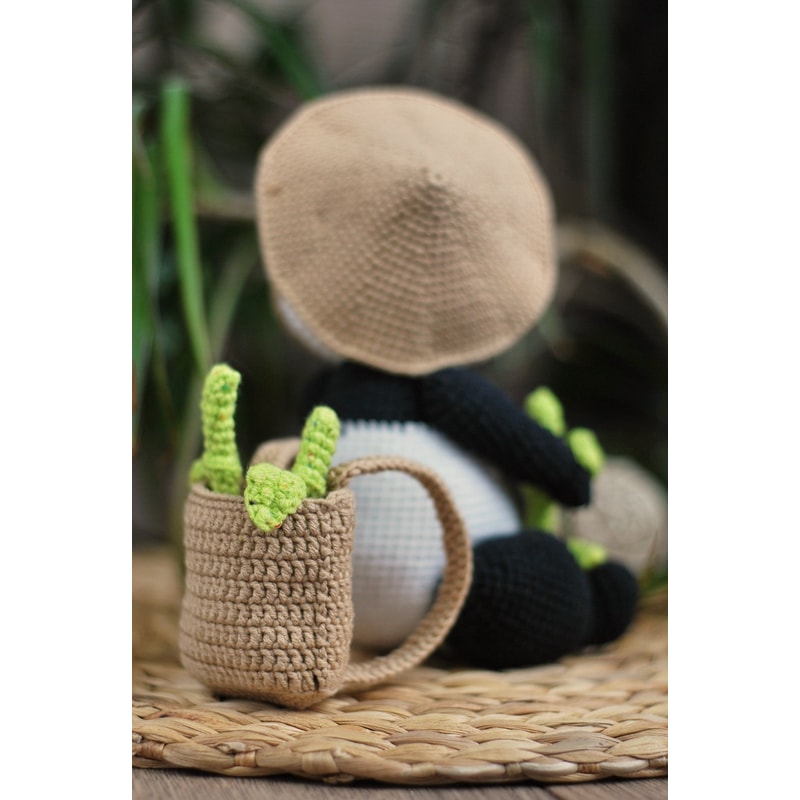 Crochet Bear Panda Pattern PDF In Eng Amigurumi Bear Panda Panda With Bamboo Crochet Animals Pattern DIY Crochet Toy 8
