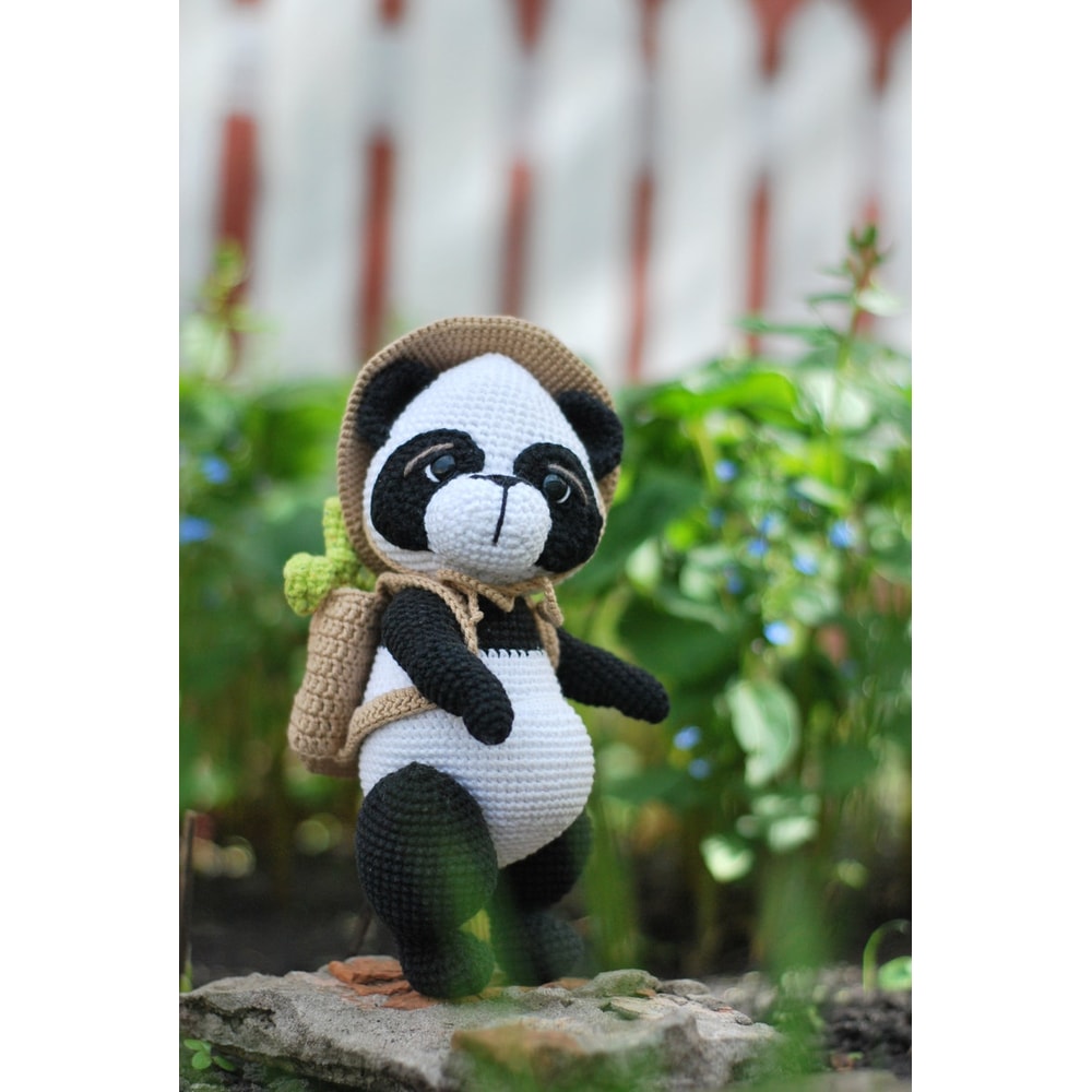 Crochet Bear Panda Pattern PDF In Eng Amigurumi Bear Panda Panda With Bamboo Crochet Animals Pattern DIY Crochet Toy 2