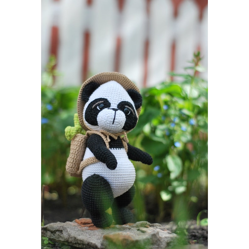 Crochet Bear Panda Pattern PDF In Eng Amigurumi Bear Panda Panda With Bamboo Crochet Animals Pattern DIY Crochet Toy 2
