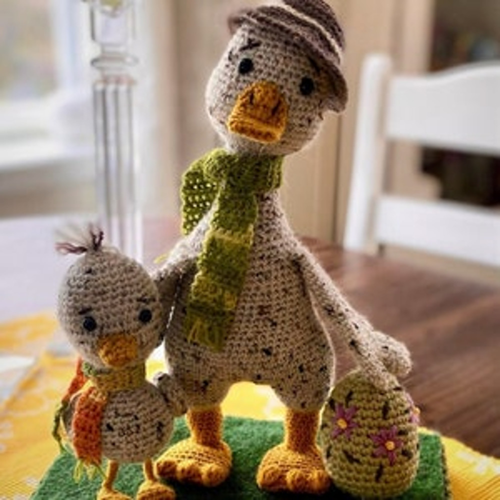 Crochet Pattern Easter Goose Amigurumi Duck Pattern PDF In Eng Crochet Goose With Little Goslings Amigurumi Bird Croc 10