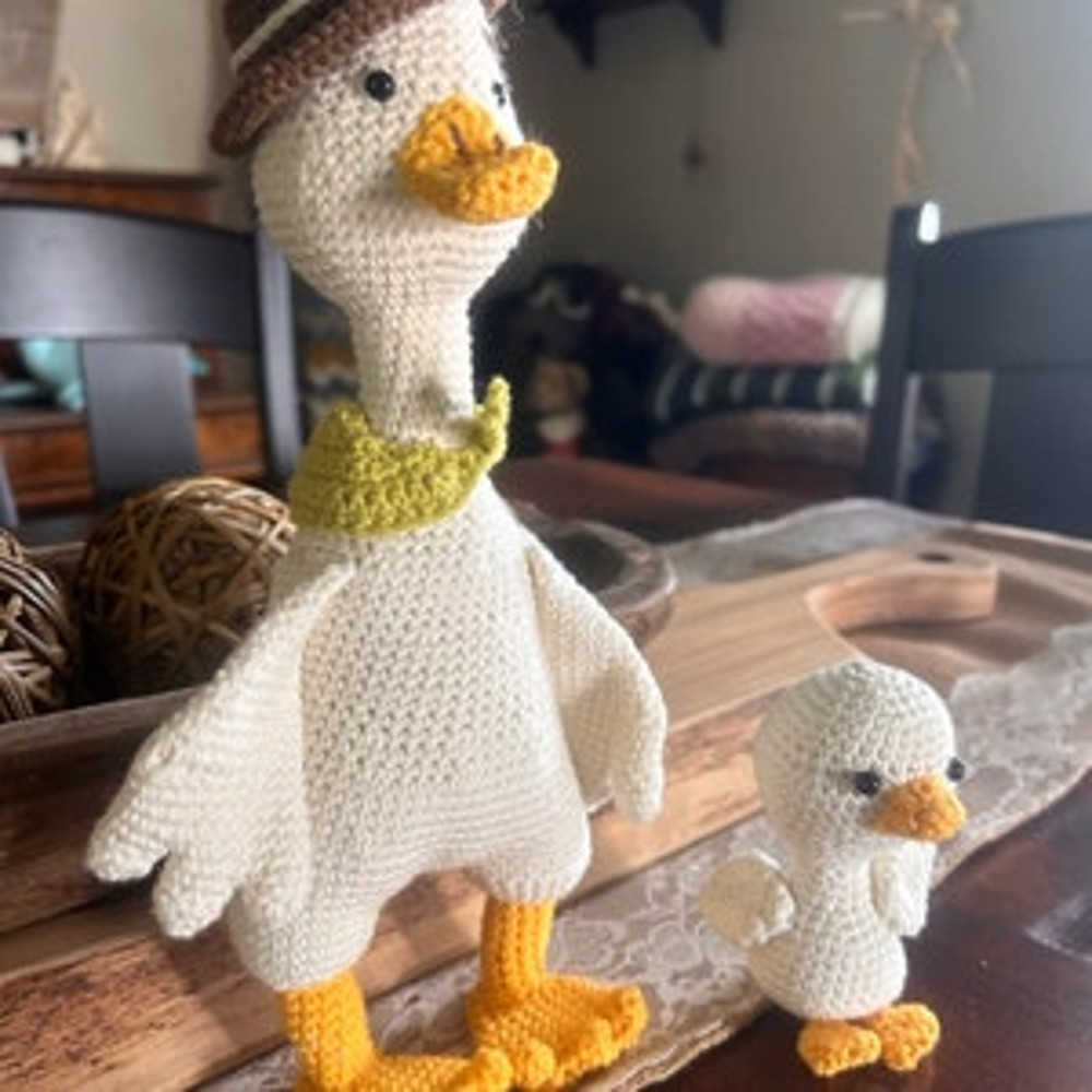 Crochet Pattern Easter Goose Amigurumi Duck Pattern PDF In Eng Crochet Goose With Little Goslings Amigurumi Bird Croc 12