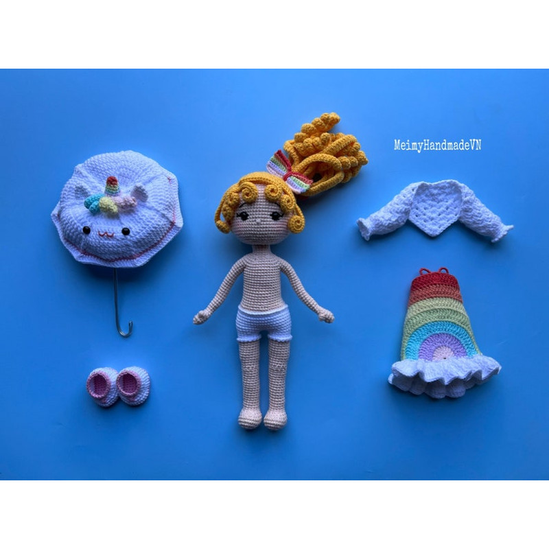 PDF Crochet Pattern Amigurumi Sunflower Doll Sonny Floral Doll With Clothes Amigurumi Doll English Pattern 4