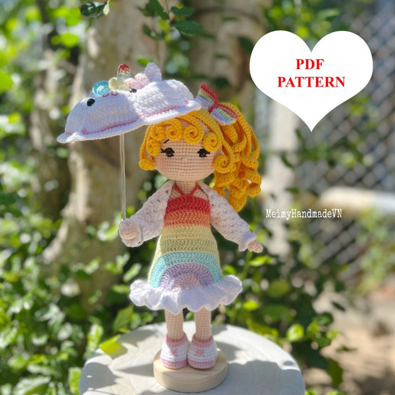 PDF Crochet Pattern Amigurumi Sunflower Doll Sonny Floral Doll With Clothes Amigurumi Doll English Pattern 0