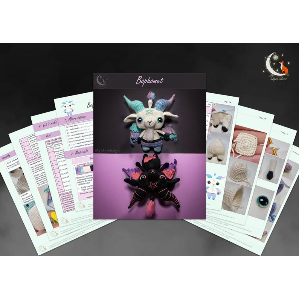 Crochet Pattern Baphomet Amigurumi Pattern PDF English US By Lyra Lune 9