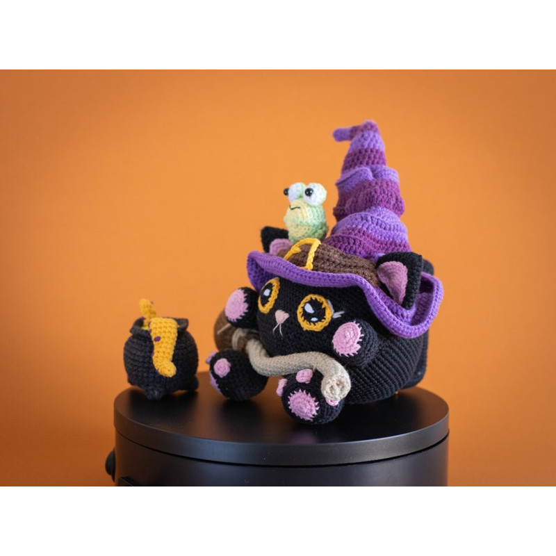 Crochet Pattern Onyx The Witchy Cat Halloween Amigurumi Pattern US Terms PDF 10