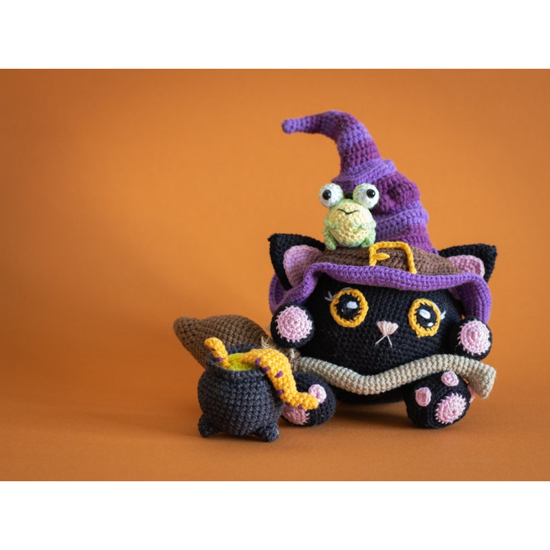 Crochet Pattern Onyx The Witchy Cat Halloween Amigurumi Pattern US Terms PDF 4