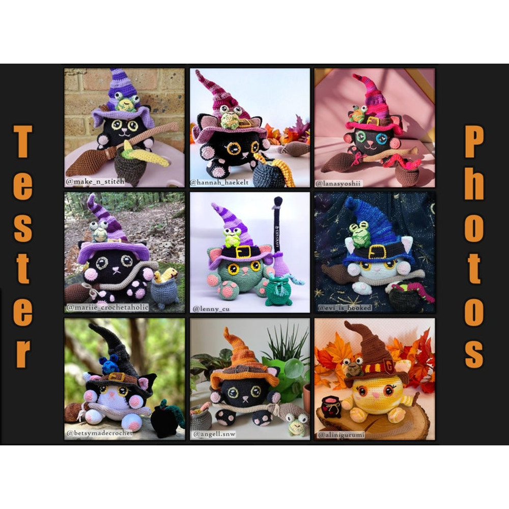 Crochet Pattern Onyx The Witchy Cat Halloween Amigurumi Pattern US Terms PDF 5