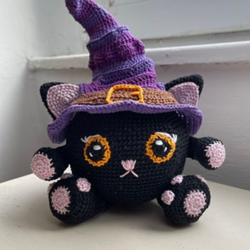 Crochet Pattern Onyx The Witchy Cat Halloween Amigurumi Pattern US Terms PDF 15