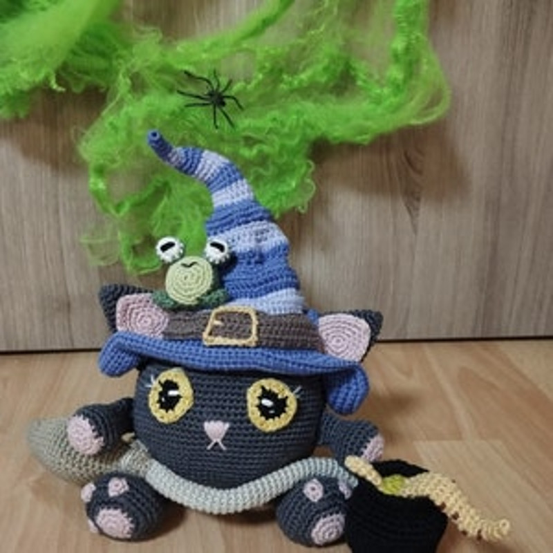 Crochet Pattern Onyx The Witchy Cat Halloween Amigurumi Pattern US Terms PDF 17