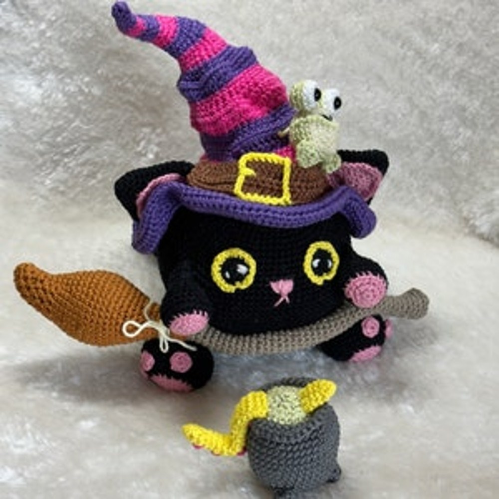 Crochet Pattern Onyx The Witchy Cat Halloween Amigurumi Pattern US Terms PDF 18