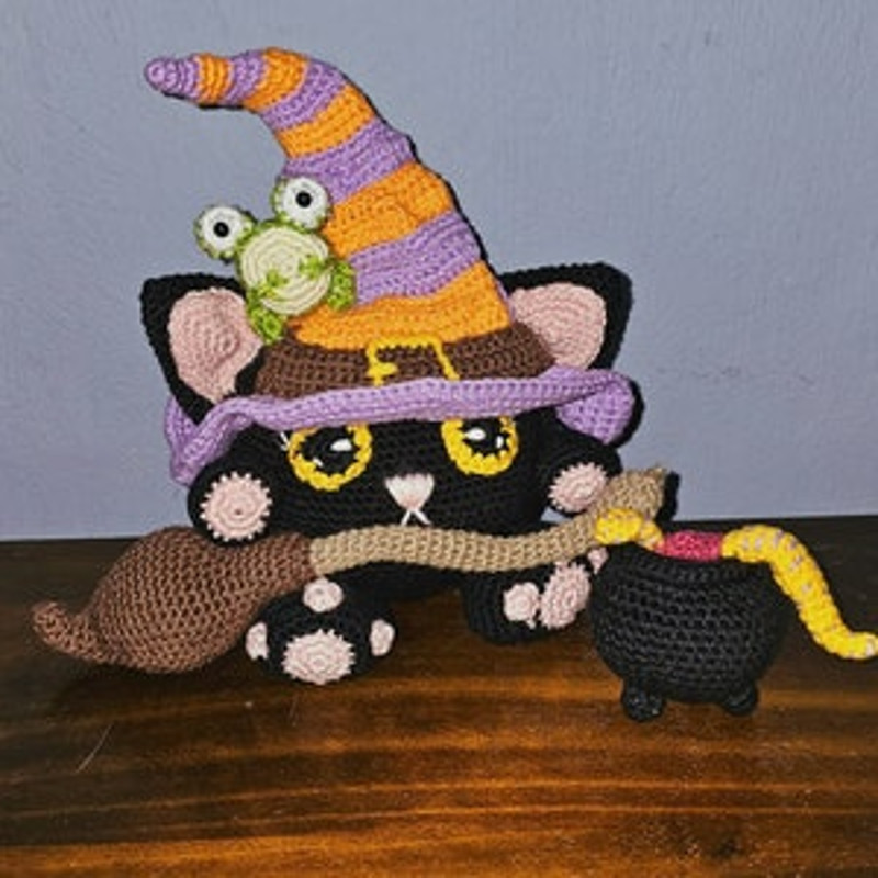 Crochet Pattern Onyx The Witchy Cat Halloween Amigurumi Pattern US Terms PDF 19
