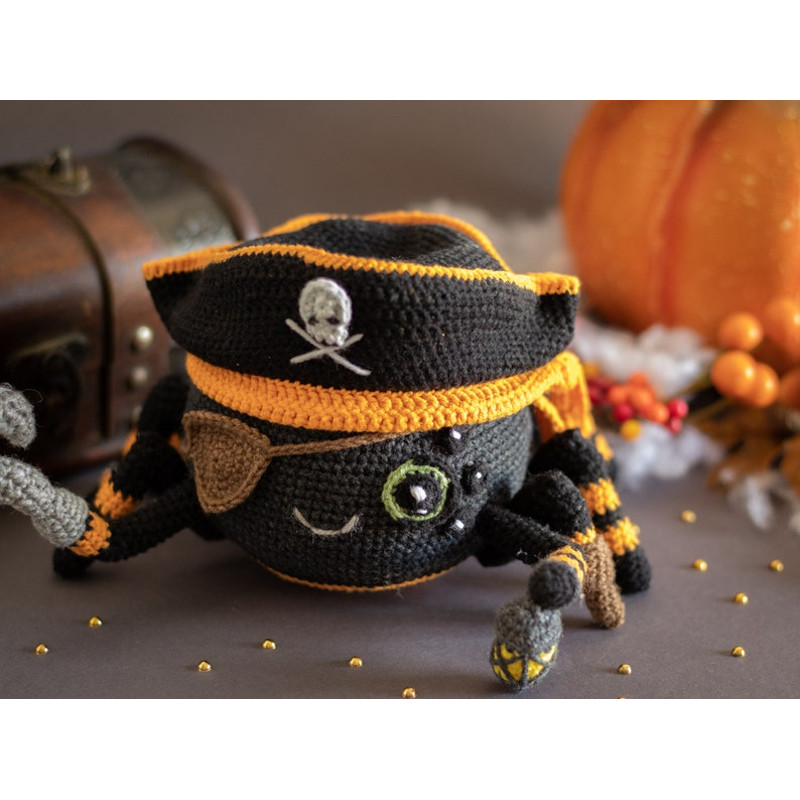 Crochet Pattern Crawly The Spider Pirate Halloween Amigurumi Pattern US Terms PDF 6