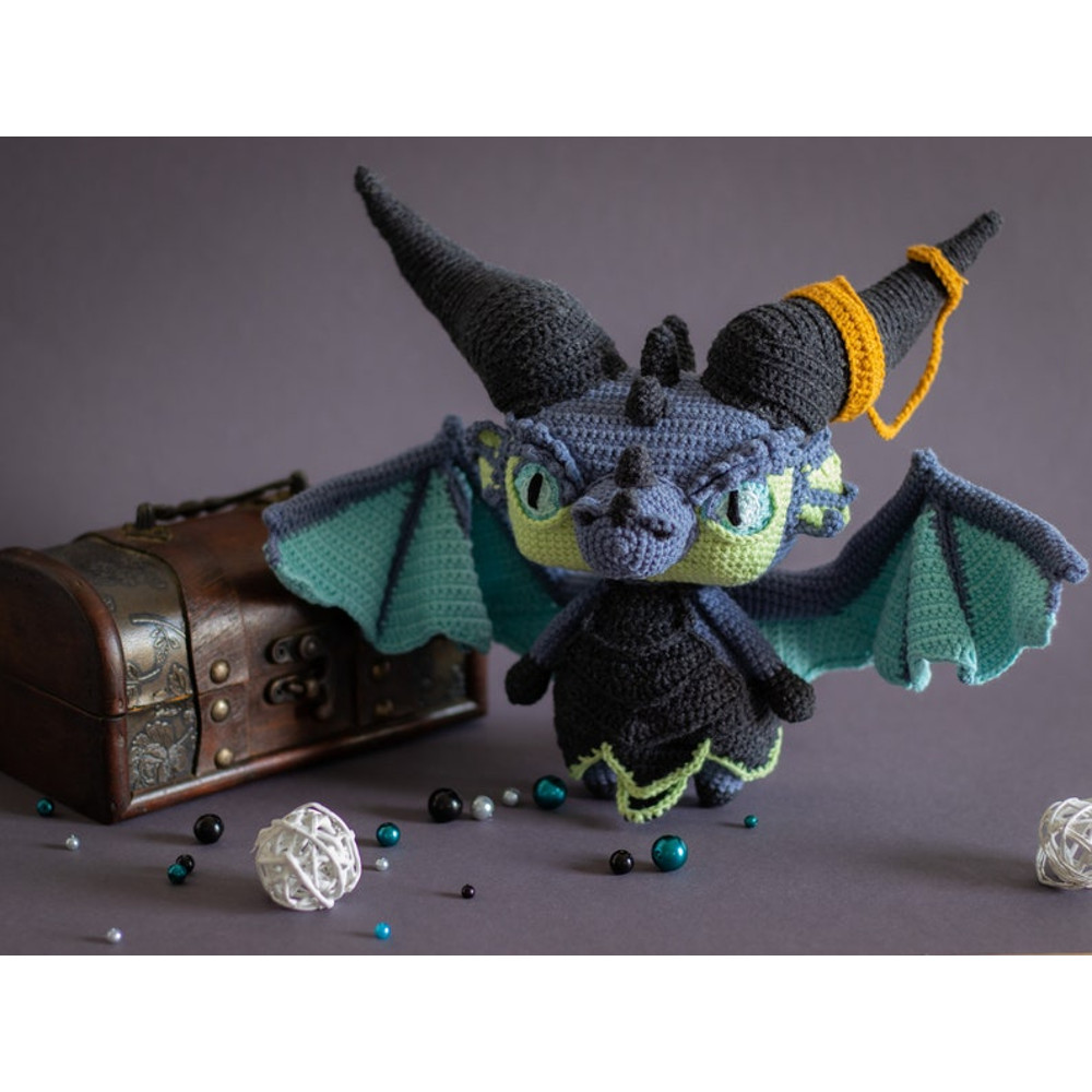 Crochet Pattern Dusk The Dragon Amigurumi Pattern PDF English US By Lyra Lune 1
