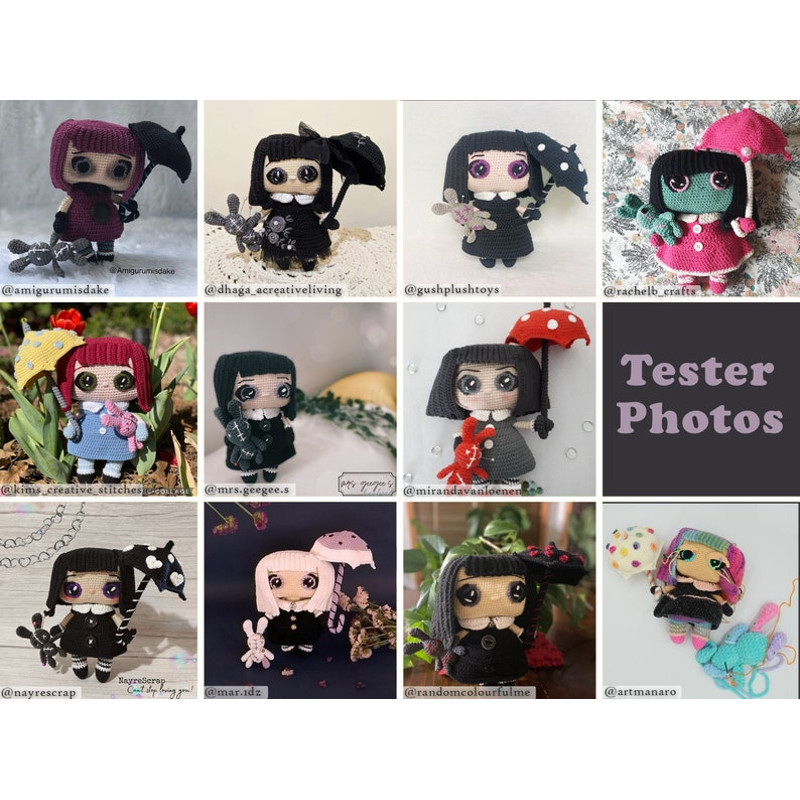 Crochet Pattern Luna The Gothic Doll Amigurumi Pattern US Terms PDF 5