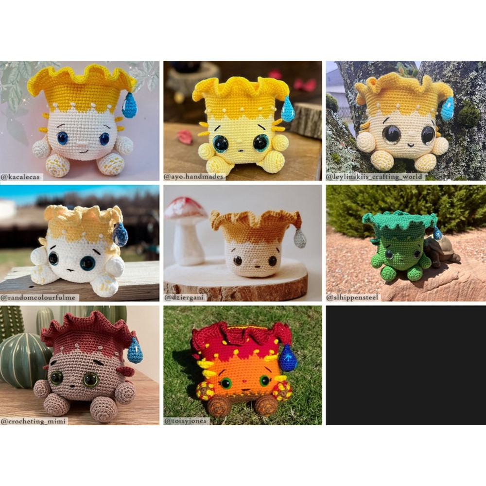 Crochet Pattern Mushroom Trio  Amigurumi Pattern US Terms PDF 11