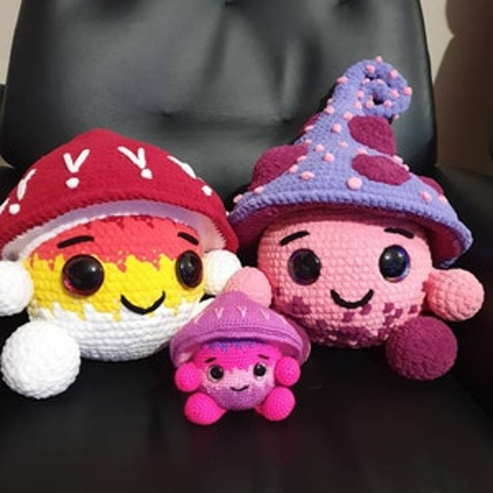 Crochet Pattern Mushroom Trio  Amigurumi Pattern US Terms PDF 12