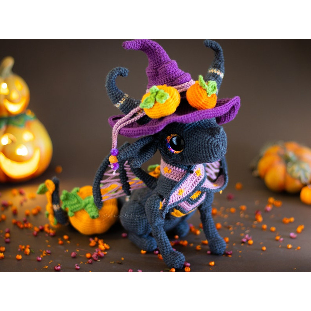 Crochet Pattern Umbra The Witchy Dragon Amigurumi Pattern US Terms PDF 4