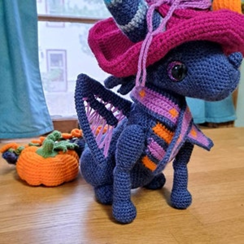 Crochet Pattern Umbra The Witchy Dragon Amigurumi Pattern US Terms PDF 11